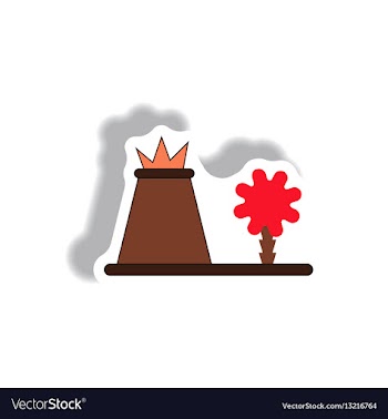 Volcano eruption sticker volcano and tree vector image