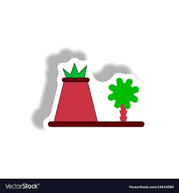 Volcano eruption sticker volcano and tree vector image