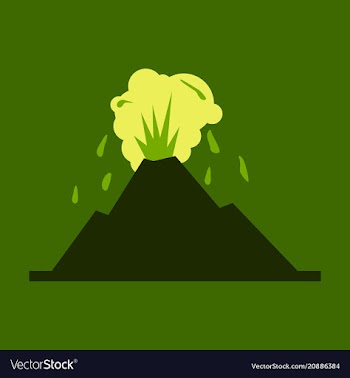 Volcano eruption with lava vector image