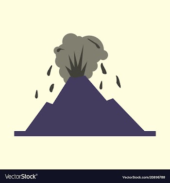 Volcano eruption with lava vector image