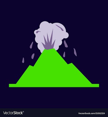 Volcano eruption with lava vector image