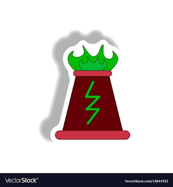 Volcano explosion and fissure sticker vector image