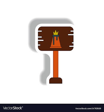 Volcano explosion sticker sign vector image