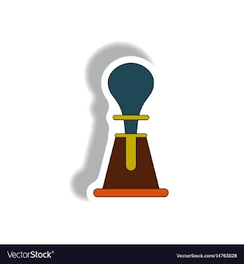 Volcano explosion sticker vector image