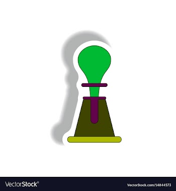 Volcano explosion sticker vector image