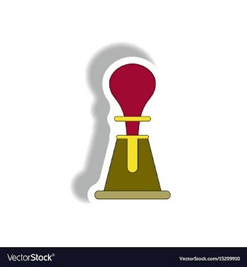 Volcano explosion sticker vector image
