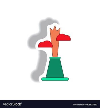 Volcano explosion vector image
