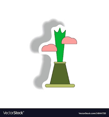 Volcano explosion vector image