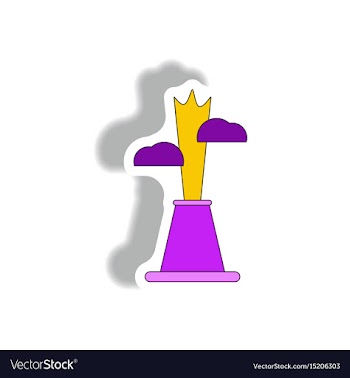 Volcano explosion vector image