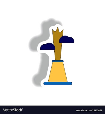Volcano explosion vector image