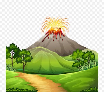 Volcano Lava Stock photography Clip art - Vector volcano eruption 