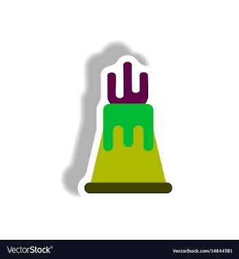 Volcano sticker volcano eruption and magma vector image