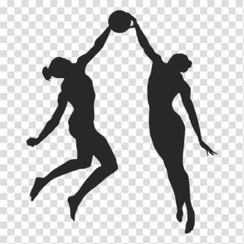 Volleyball blocking silhouette volleyball - Transparent PNG & SVG ...
