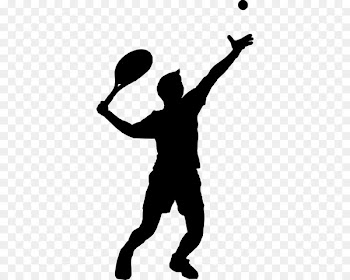 Volleyball Clip art - badminton players silhouette 