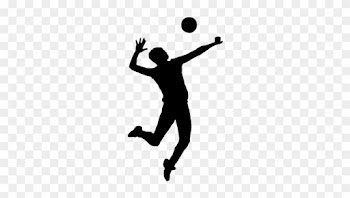 Volleyball Clip Art - Silhouette Volleyball