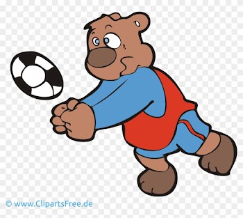 Volleyball Clipart Bild Cartoon Grafik Illustration - Volleyball Clipart