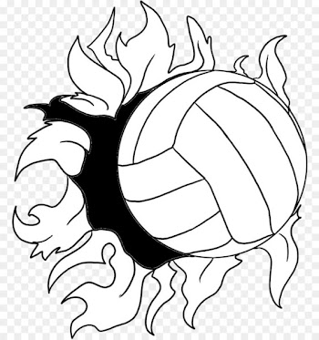 Volleyball Coloring book Page Adult - Volleyball Court Cliparts 
