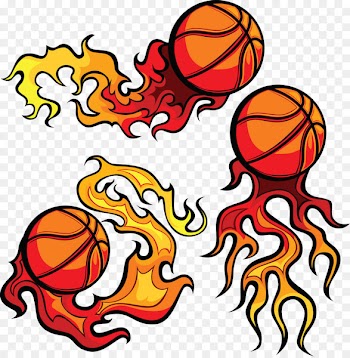 Volleyball Flame Royalty-free Clip art - The flame on Basketball 
