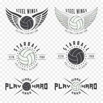 Volleyball Logo Illustration - Wings volleyball logo image 