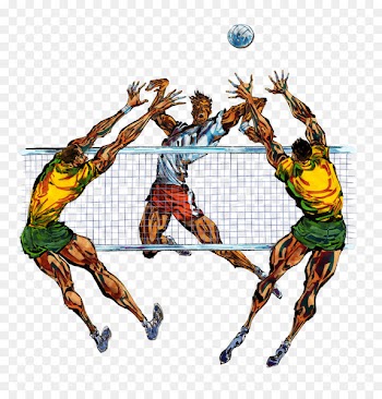 Volleyball Sport Template - Hand-painted volleyball 