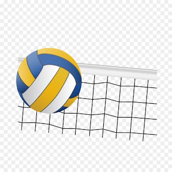 Volleyball Team sport - Volleyball and volleyball net Vector 