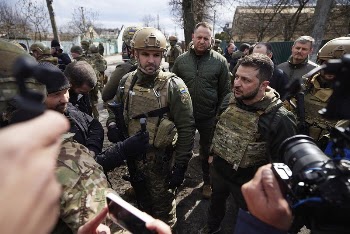 Volodymyr Zelenskyy visited Bucha, where | Free Photo - rawpixel
