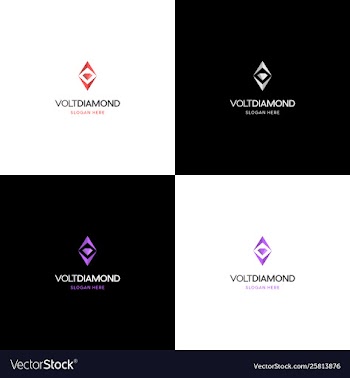 Volt diamond brand logo design vector image