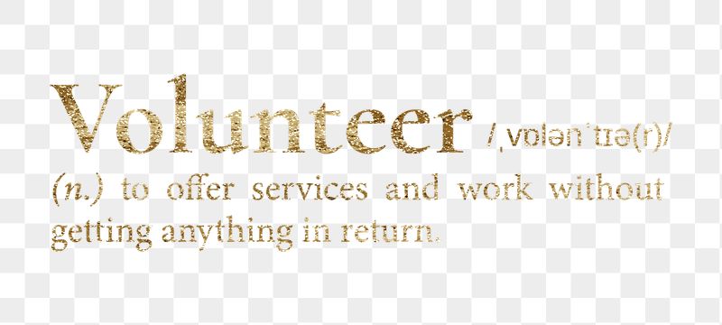 Volunteer png dictionary word sticker, | Free PNG - rawpixel