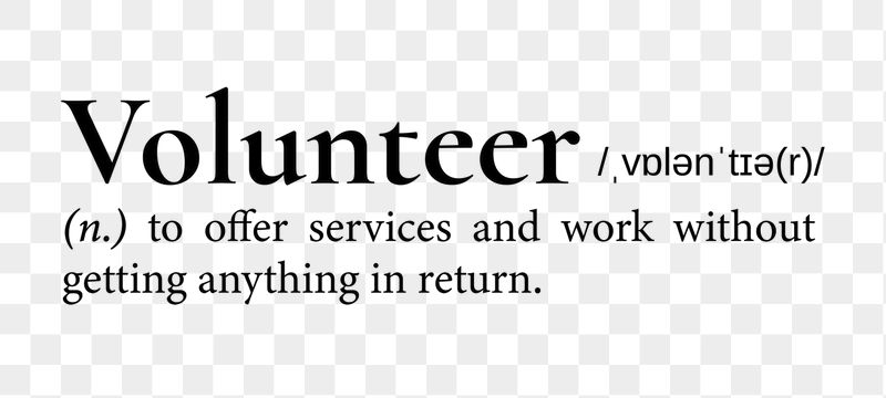 Volunteer png dictionary word sticker, | Free PNG - rawpixel
