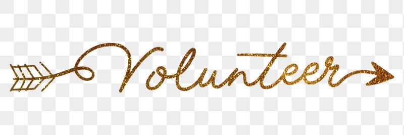 Volunteer png, gold glittery calligraphy | Free PNG - rawpixel