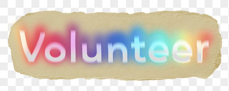 Volunteer png ripped paper word | Free PNG - rawpixel