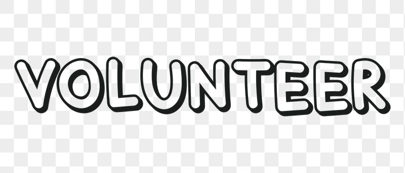 Volunteer png word sticker, handwritten | Free PNG - rawpixel