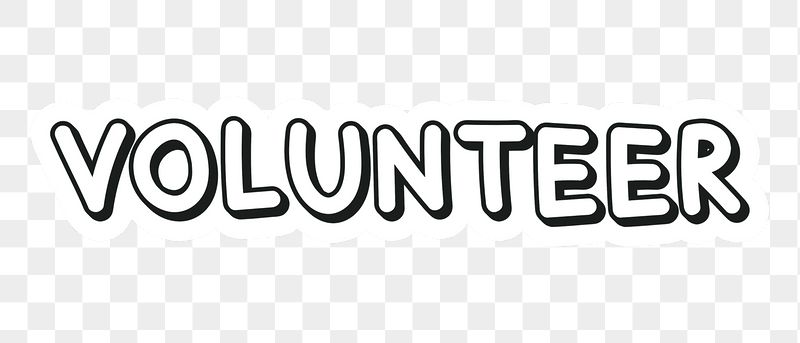Volunteer png word sticker typography, | Free PNG - rawpixel