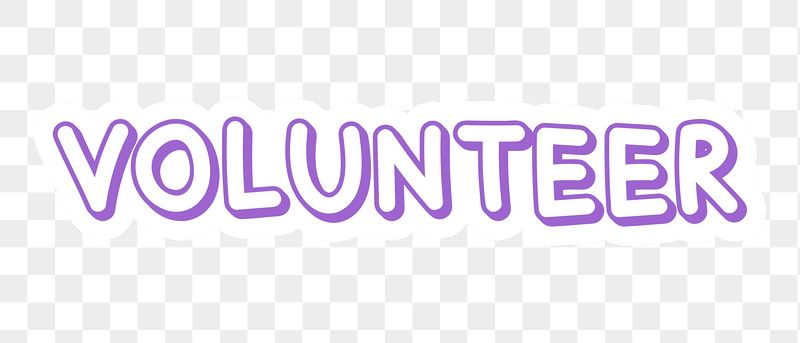 Volunteer png word sticker typography, | Free PNG - rawpixel