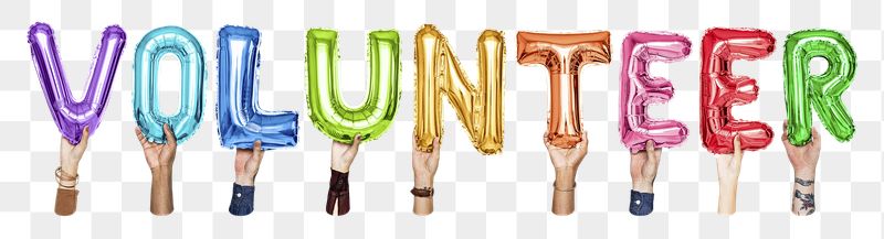 Volunteer word png, letter foil | Free PNG - rawpixel