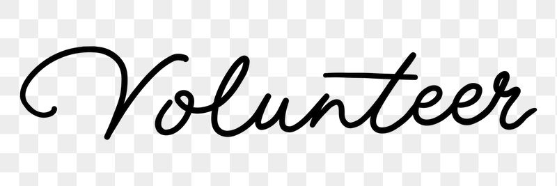 Volunteer word png, minimal black | Free PNG - rawpixel
