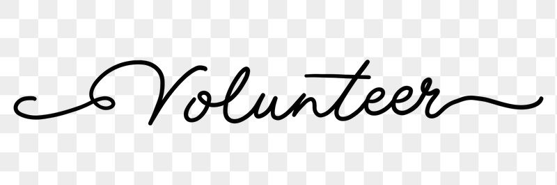Volunteer word png, minimal black | Free PNG - rawpixel