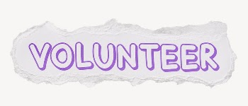 Volunteer word sticker, ripped paper | Free PSD - rawpixel