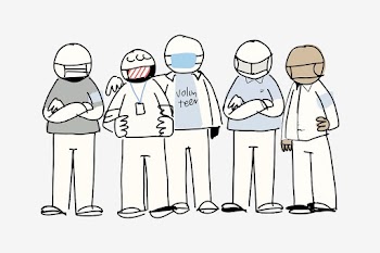 Volunteering doodle character illustration,… | Free stock illustration | High Resolution graphic