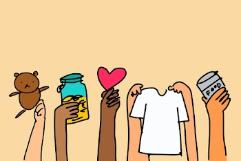 Volunteering doodle vector, people donating… | Free stock illustration | High Resolution graphic