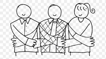 Volunteering png hand drawn , people holding… | Free stock illustration | High Resolution graphic