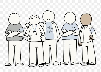 Volunteering png hand drawn, supporting… | Free stock illustration | High Resolution graphic