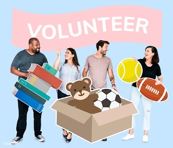 Volunteers donating things to charity | Free stock psd mockup - 492376