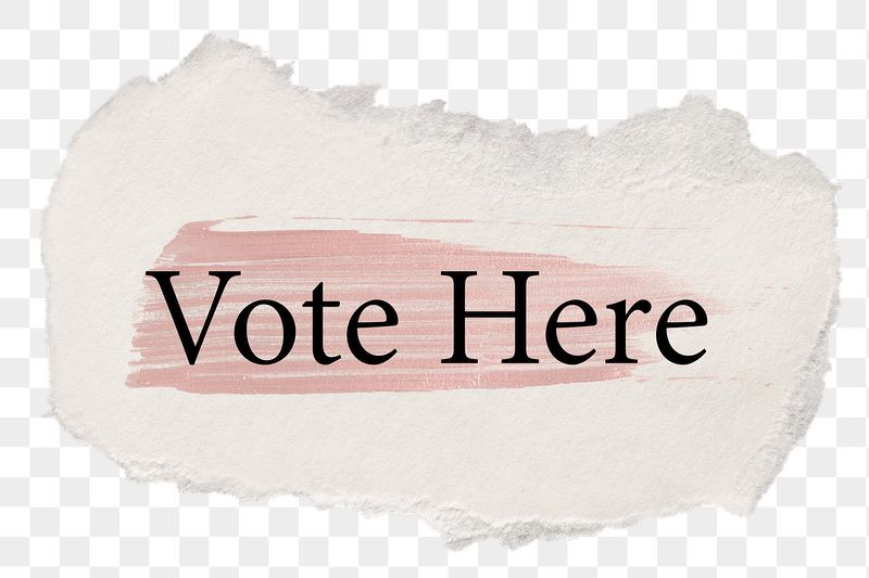 Vote here png word sticker | Free PNG - rawpixel