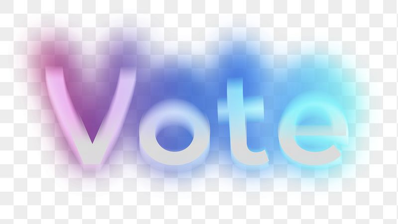 Vote png word sticker, neon | Free PNG - rawpixel