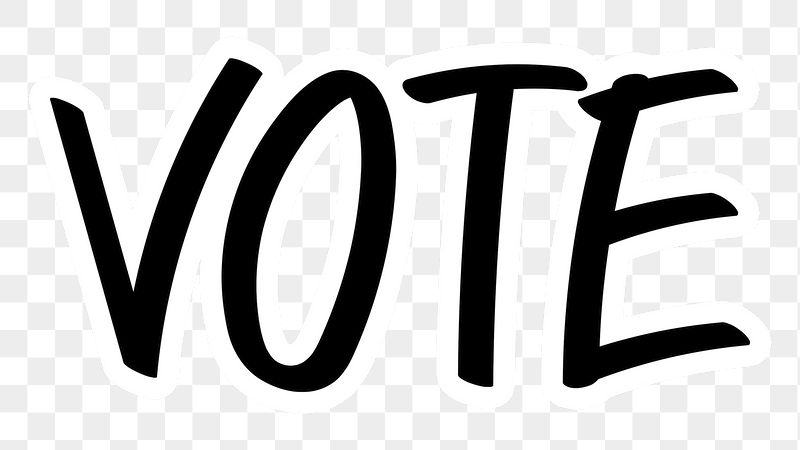 Vote png word sticker typography, | Free PNG - rawpixel