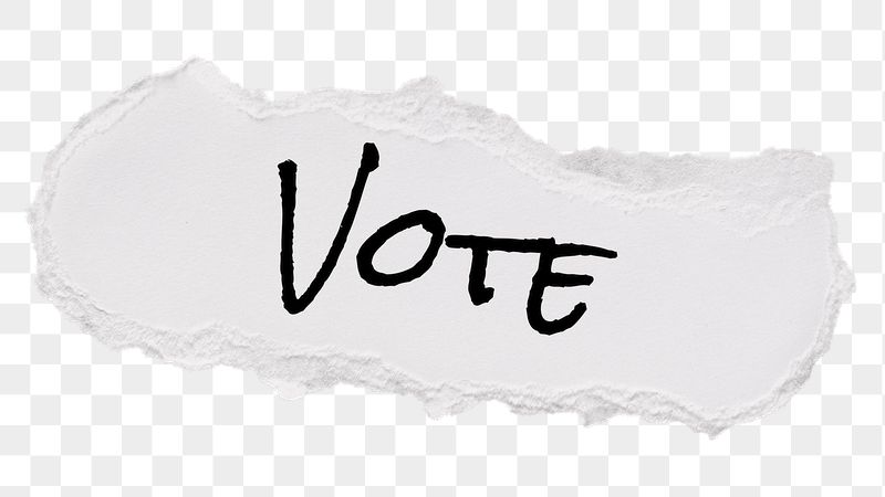 Vote png word, typography on ripped | Free PNG - rawpixel