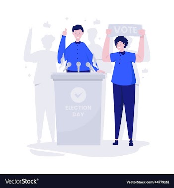 vote us election campaign flat design