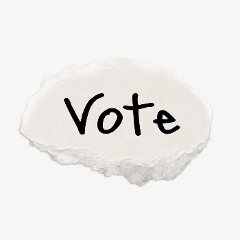 Vote word, ripped paper, white | Free PSD - rawpixel