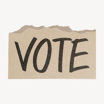 Vote word sticker, ripped paper | Free PSD - rawpixel